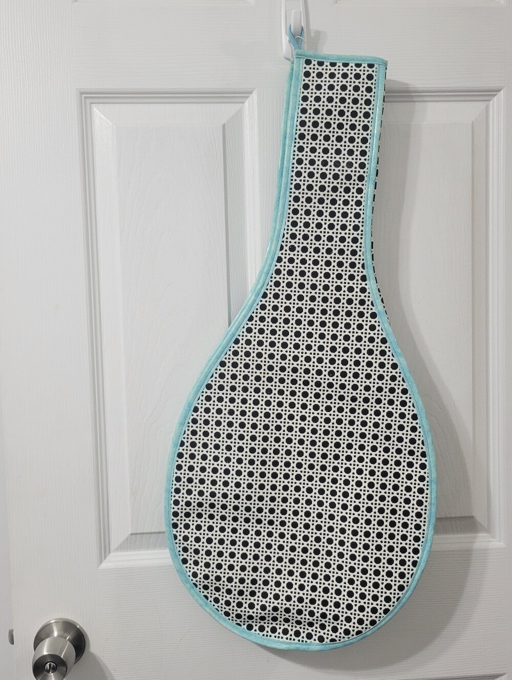 New Aqua Trim Patterned Tennis Raquet Cover